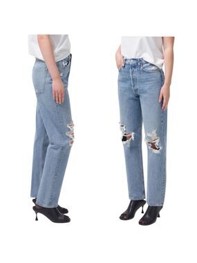 NWT AGOLDE 90s mid rise loose fit jeans in Wander 25